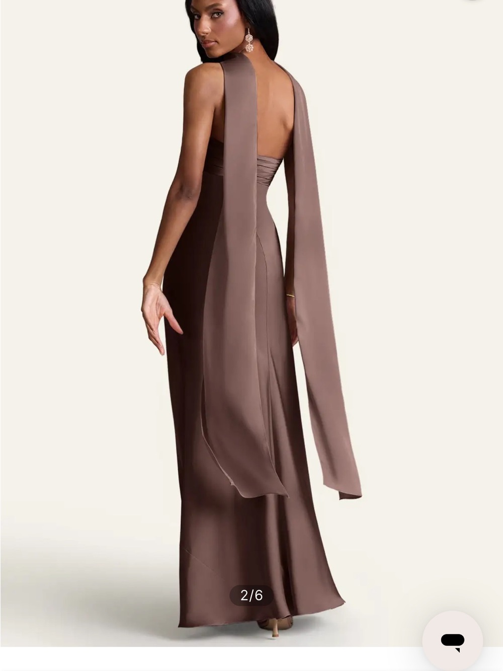 Azazie Silk Scarf - Ganache